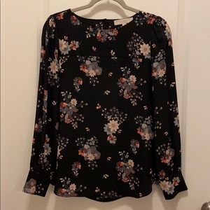 Black Floral blouse